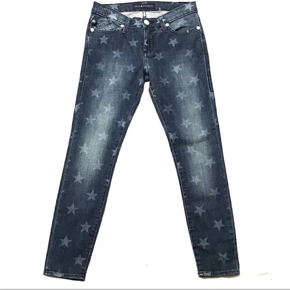 Rock & Republic Blue Star Pattern Jeans - Picture 9 of 9